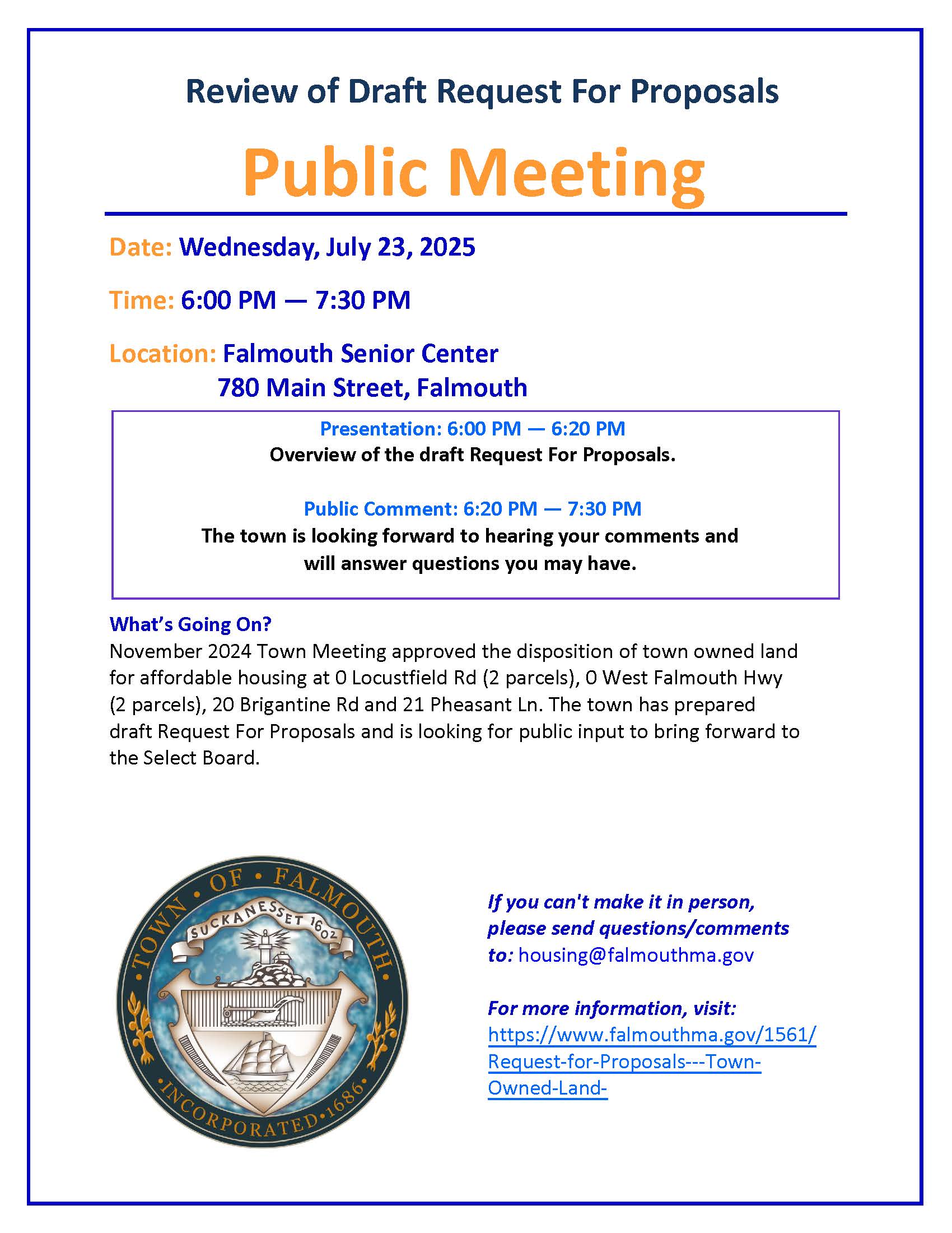 Draft RFPs Public Meeting Flyer