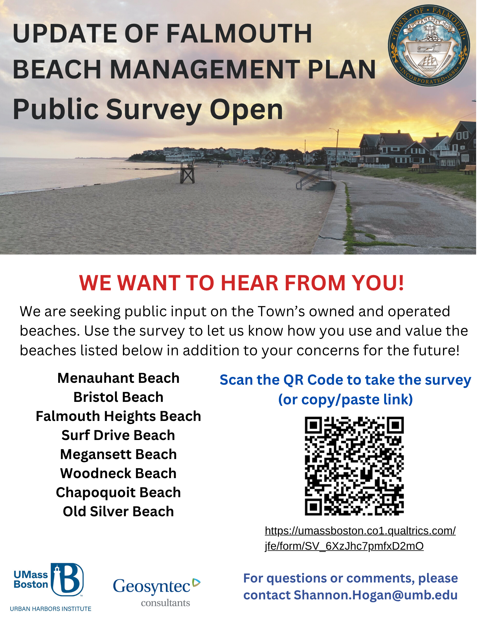 Falmouth public survey flyer