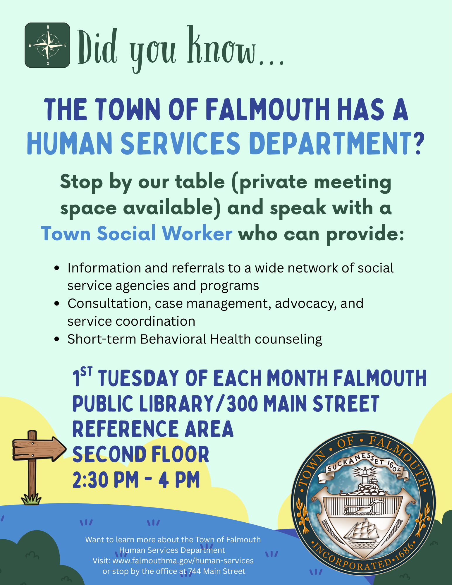 Falmouth Public Library Outreach Poster