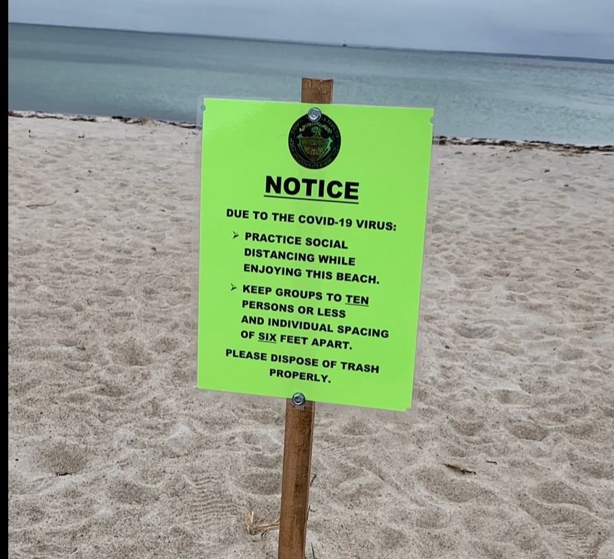 Beach - Posted Sign