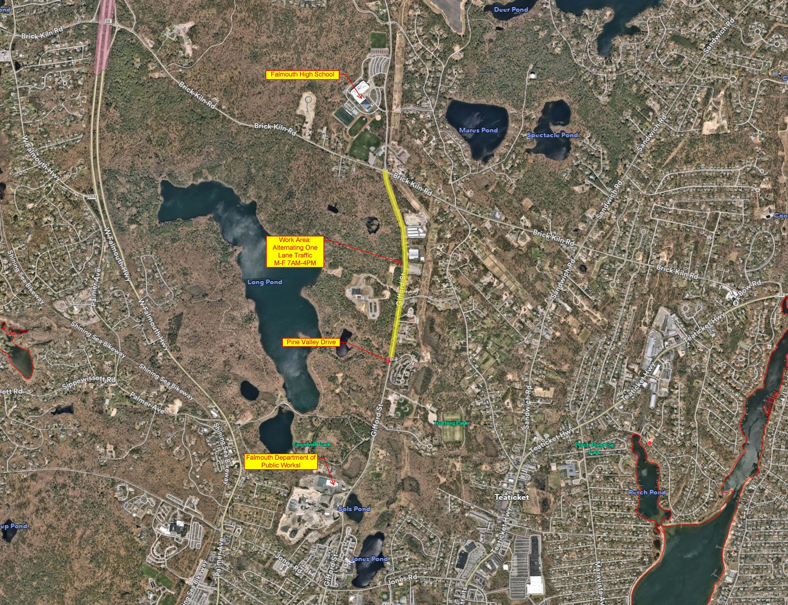 Map of gas work location