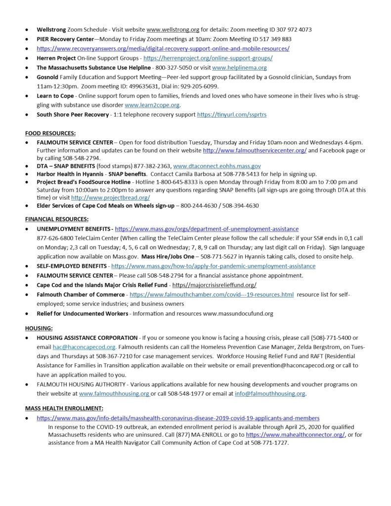 COVID19 Resources Page 2